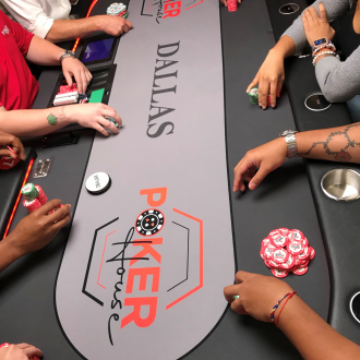 Poker House Players Playing On Table